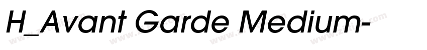 H_Avant Garde Medium字体转换